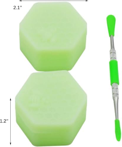26ml Hexagon Silicone Container with Carving Tool (Glow In The Dark) image 5