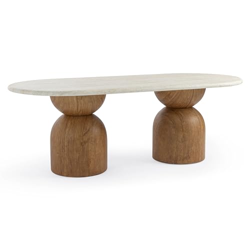 Tov Furniture Cynthia Travertine Concrete Indoor/Outdoor 87