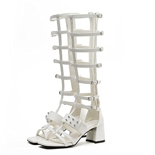 Sandales pour femmes à talons hauts et boucle rétro chic
