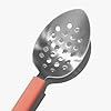 Hedley & Bennett Slotted Spoon Harissa Red | Stainless Steel and Silicone Strainer Spoon with Brass Accent | Heatproof 450°F, Dishwasher Safe #1