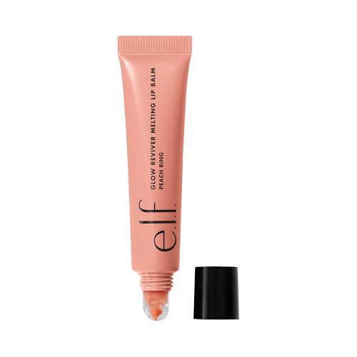 Image of e.l.f. Glow Reviver Melting Lip Balm, Hydrating Tinted Lip Balm For A Glossy Finish & Soft, Supple Lips, Vegan & Cruelty-Free, Peach Ring