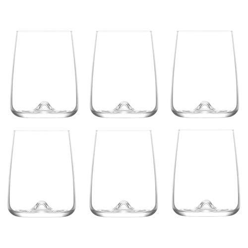 Glasshop 6-Pack Tumbler Glasses – 590ml Stemless Wine Glass Set – Ballon Tumbler for Gin & Tonic - Perfect for Water, Whiskey, Juice & Cocktails - Dishwasher Safe.