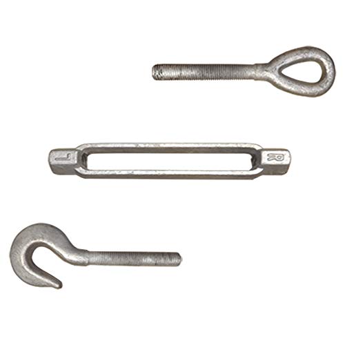 MH GLOBAL Tensor Gancho Ojo Polea Galvanizado Forjado en Caliente 1/4 pulg x 4 pulg miniatura 2