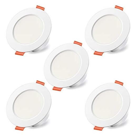 Foco empotrable led techo, 7W (equivalente 60W) Downlight redondo, Blanco Cálido 2700K, 700 lumens IP44 (Pack de 5)