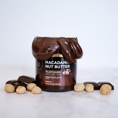 House of Macadamias Macadamia Nut Butter, Chocolate - 8.8oz - No Added Sugar, No Palm Oil, Plant-based, No Artificial Ingredients, Keto, Vegan, Creamy