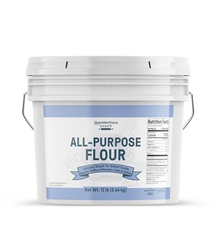 Unpretentious All Purpose Flour, 2 Gallon Bucket, Versatile Kitchen Staple,