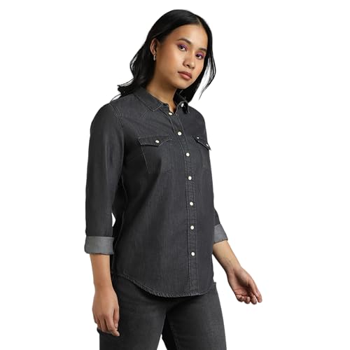 Image of Lee Women's Solid Regular Fit Shirts