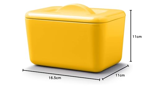 Zeal Insulated Butter Dish, Large 500g Capacity Double Walled Butter Tub/Container with Lid, Melamine - Mustard Yellow - Image 7