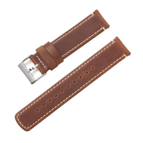 Sangle en cuir 20mm fini mat haut de gamme avec boucle en métal robuste