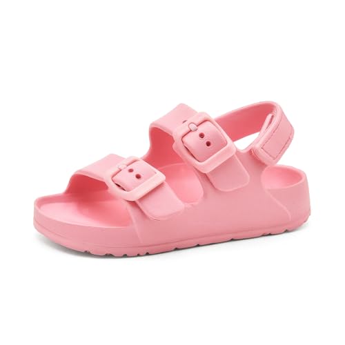 Image of Toddler Sandals Dual-Sized with Arch Support, Non-Slip EVA Buckle Water Shoes for Boys Girls, 5-12