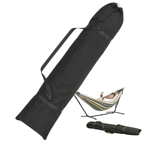 Bolsa de soporte para hamaca – Soporte de hamaca portátil resistente | Organizador de almacenamiento con asa ajustable, funda de transporte plegable con cordón, bolsa de viaje duradera para cámara