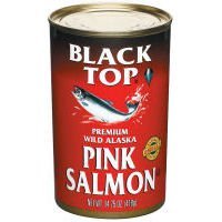 Black Top Salmon, Premium Wild Alaska Pink Salmon, 14.75 oz (4 cans)