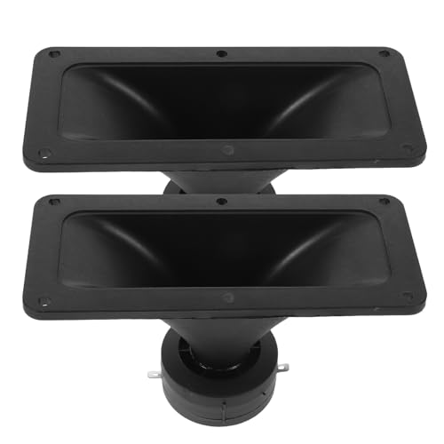 GAROZATION Tweeter a Tromba Rettangolare Plastica PP 2 Pezzi per Altoparlanti da Palco, Accessori Audio Uscita Potente, Ottimizzati per Sistemi Stereo e Utilizzo in Auto