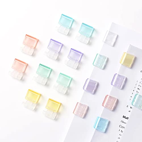 20 Pcs Refill Clips Plastic Color Binder Clips Paper Clips