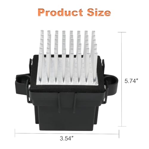 Image of WMPHE HVAC Blower Motor Resistor Compatible with Buick Cascada Cadillac Escalade Dodge Jeep Grand Cherokee Chrysler 300 RAM Ford Edge Lincoln Replacement for 13503201 84178783 DG9Z-19E624-A