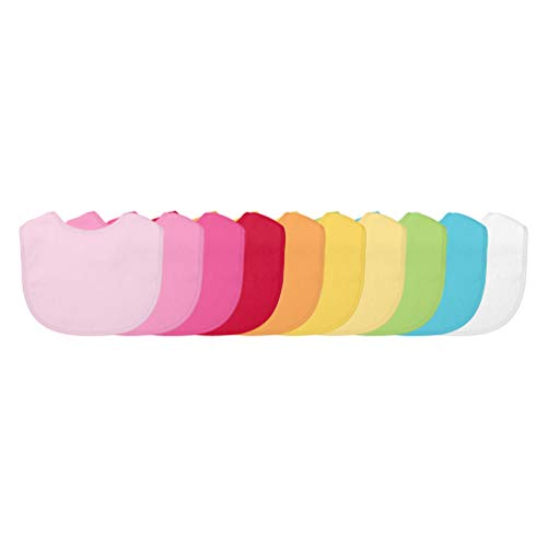 Image of green sprouts Stay-dry Baby Bibs (10 pack) Waterproof protection, Adjustable hook-&-loop closure, Machine washable