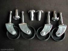 New World Furnishings 4 x Divan Bed Castors With Fixing Bolts