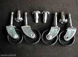 New World Furnishings 4 x Divan Bed Castors With Fixing Bolts