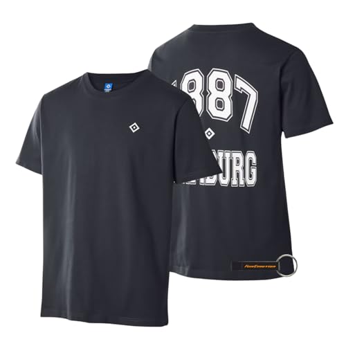 Hamburger SV HSV T-Shirt Arion Offizieller Fanartikel Dunkelblau mit weißem Raute-Logo und Rückenprint 100% Baumwolle