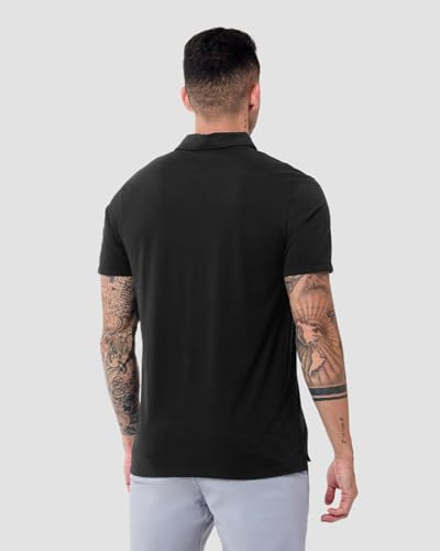 INTO THE AM Polo Shirts for Men - Slim Fit Short Sleeve Collared Shirt S - 4XL Fitted Collar Polos for Work