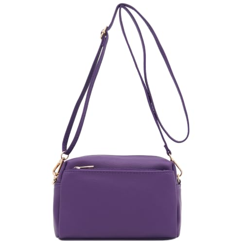 Image of FashionPuzzle Triple Zip Small Crossbody Bag