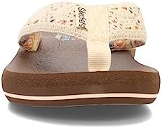 Skechers Cali Women's Asana Flip Flop,Natural,7 M US | Image 2