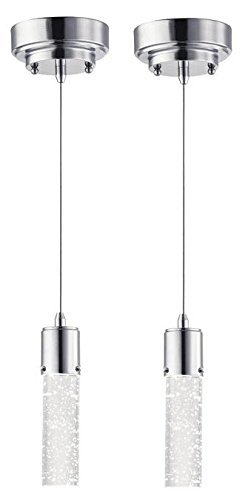 Westinghouse 6307900 Cava LED Indoor Mini-Pendants, 2-Pack, Chrome