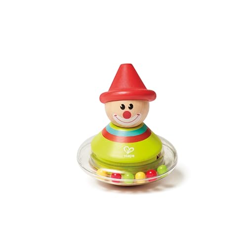Hape Wackel-Ralph – Holz Stehauf-Clown mit bunten Perlen,...