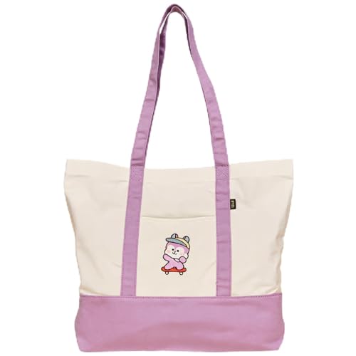 LINE FRIENDS Official BT21 Universal Tote Bag - MANG Everyday Bag For Women Cute Tote Bag Official Kpop Merch