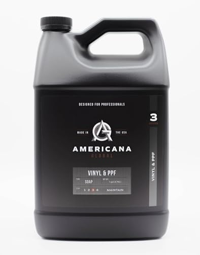 Americana Global Vinyl and PPF Soap, Gallon - pH Neutral Car Wash Solution for Vinyl Wraps & Paint Protection Film, Safely Cleans & Enhances Gloss