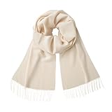 CALVIN & OLIVIA Super Soft Cashmere-Like Touch Lightweight Scarf – Cozy Winter Accessory & Perfect Holiday Gift for Men & Women - Amazing Off White