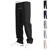 Black Pants for Boys,Boys Black Sweatpants,Boys Girls Sweatpants Casual Straight Wide Leg Baggy Sweat Pants Kids High Elastic Waist Athletic Joggers Fashion Drawstring Trousers Black 12-13 Years