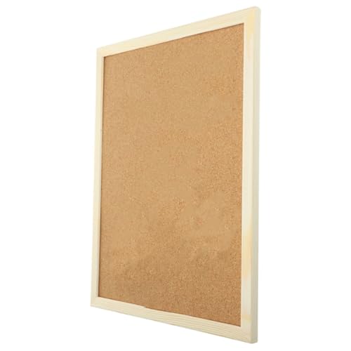 SHINEOFI Tablero de Corcho Decorativo Fácil de Usar y Proteger la Pared Marrón de Madera Natural Set de 1 para Pared Adecuado para Oficina, Hogar o Aula
