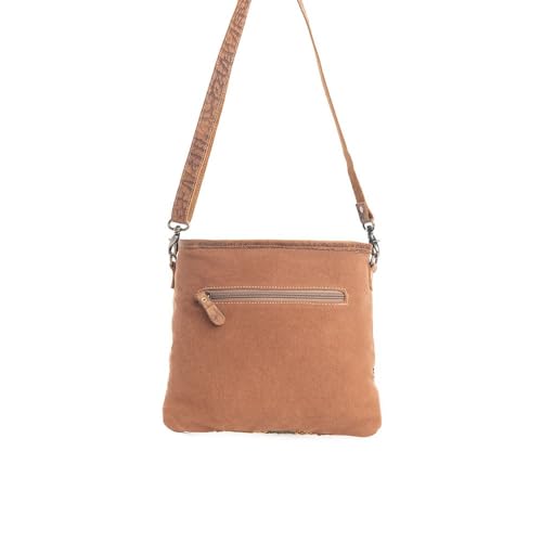 Western Leather Crossbody Bag for Women - Upcycled Canvas Shoulder Bag3