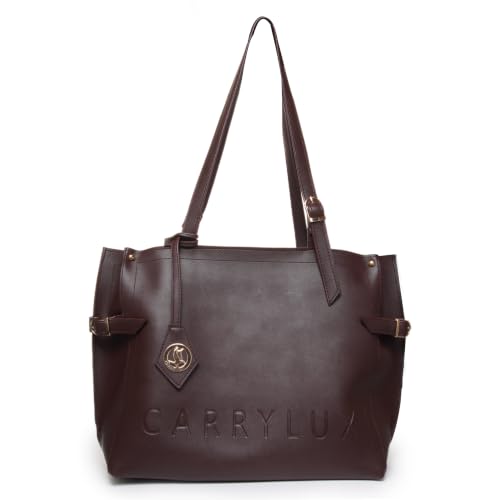 Image of Carrylux Women's Soft PU Tote Bag | Large Single Compartment Shoulder Handbag with Adjustable Strap | Office, College & Casual