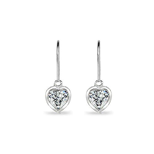 B. BRILLIANT Sterling Silver Heart Bezel-Set Necklace & Dangle Leverback Earrings Set Made with AAA Cubic Zirconia4