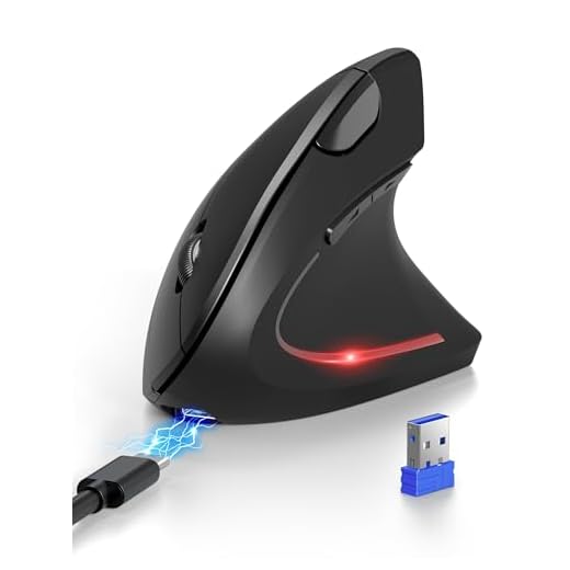 TECKNET ratón vertical recargable multi-Bluetooth