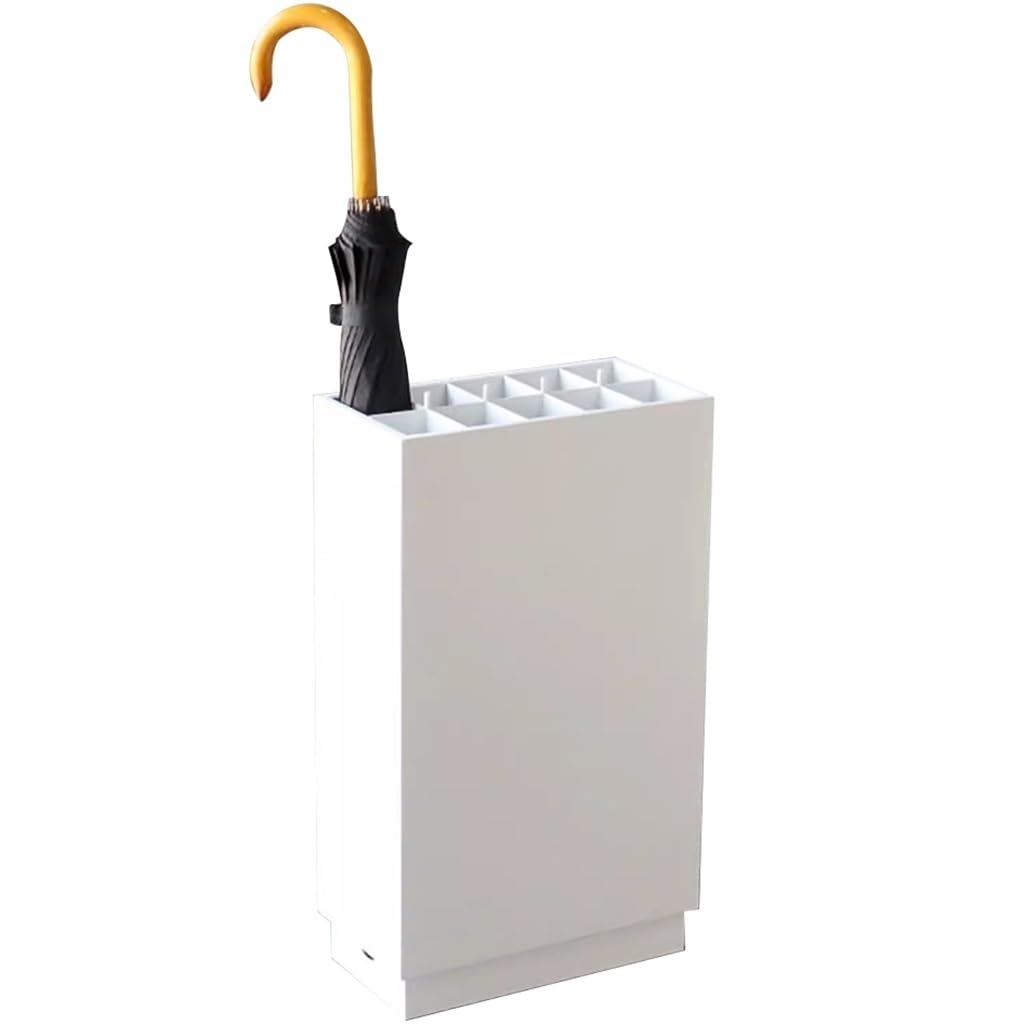 Flyiodfcxv White Umbrella Stand, Indoor Simple Style Rectangular(White)