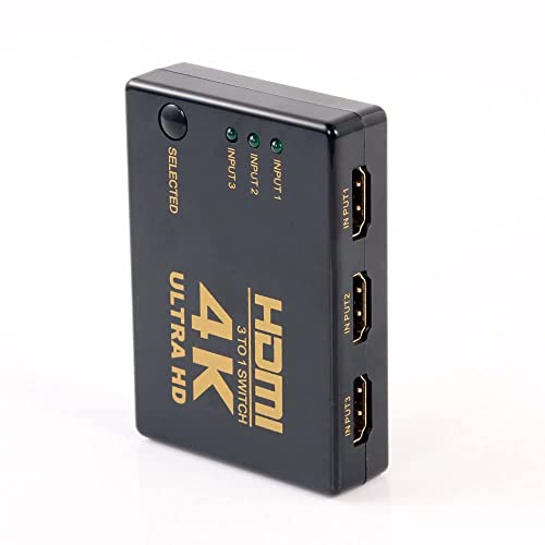 Image of Tobo 3 Port HDMI Switch Box Switcher Splitter 3 in 1 Out High Speed Port Supports 3D 1080P Video HDCP-TD-472H.