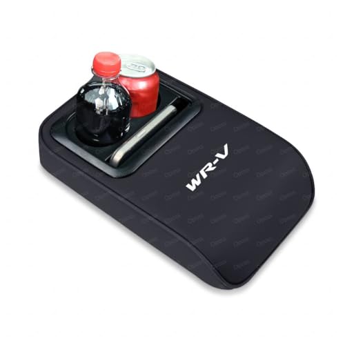 新型WR-V WRV 車用アームレスト増高マット 車用アームレストボックスパッド 車肘置き 肘掛けクッション 新型WR-V WRV DG5全系 DG系 車用 コンソールボックス クッション 疲労軽減 多機能収納ボックス ドリンクホルダー 小物入れ(ブラック