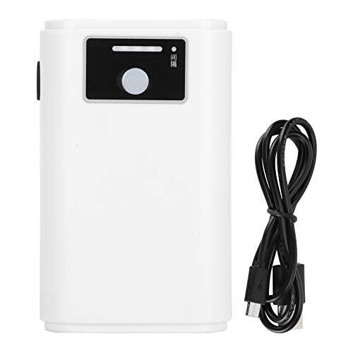 GLOGLOW Bomba de Aire para acuarios, Bomba de oxígeno Ultra silenciosa Recargable por USB con Pantalla de energía para...