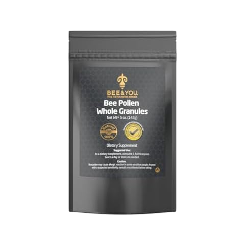 BEE and You Bee Pollen Granules, 5oz Bag, 100% Pure, Natural Supplement, Antioxidants, Proteins, Vitamins, Amino Acids, for Adults, Women, Men Cover