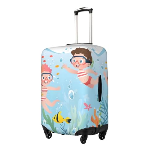 Swimming Boys Luggage covers for Suitcase Sea Ocean Coral Travel Suitcase Protector Anti Scratch Suitcase Cover Fit 25-28 inch2