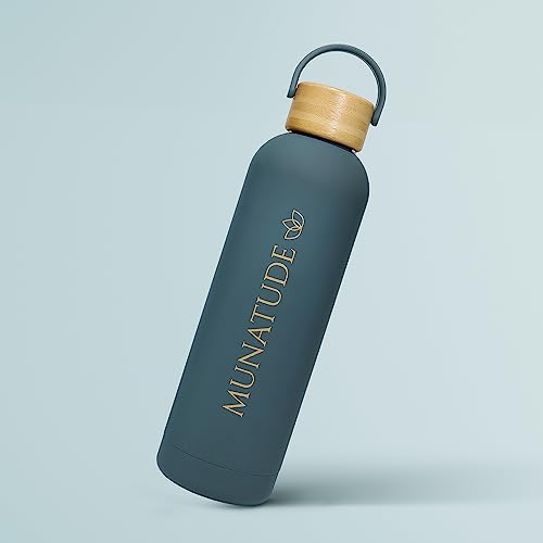 Insulated-Water-Bottle-Insulated-Water-Bottle-24oz-With-Handle-Leak-Proof-Water-Bottles-With-Bamboo-Lid-Stainless-Steel-Gym-Sport-Insulated-Thermos-For-Men-Women-BLUE