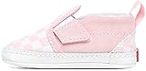Vans, Infant Slip-On V Crib Sneakers (3, Pink/True White Checkerboard)