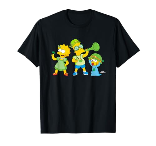 The Simpsons Lisa Bart and Maggie in Green St. Patrick's Day T-Shirt