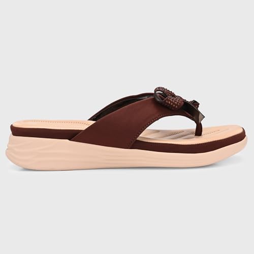Image of Centrino Women's Sandals | Stylish Slip-On Sandals for Ladies | Durable Soft Cushioned Footbed for Comfort | Elegant & Trendy Design | Lightweight Daily And Casual Use Flip Flops (9343)