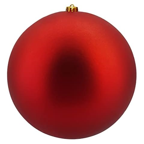XL Christmas Baubles Diameter 20 cm - Christmas Tree Baubles - Shatterproof and Shockproof - Christmas Tree Decoration - 1 Piece - Tree Decoration Christmas Decoration - Red - Matte Cover