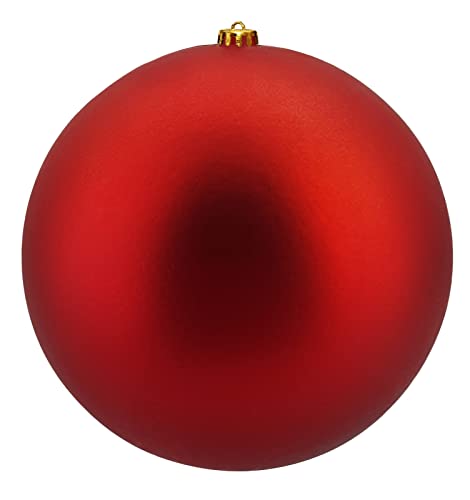 Bolas de Navidad XL de 20 cm de diámetro - Bolas de Navidad - irrompibles y resistentes a los golpes - 1 pieza - Decoración para árbol de Navidad - Rojo - Mate Cover