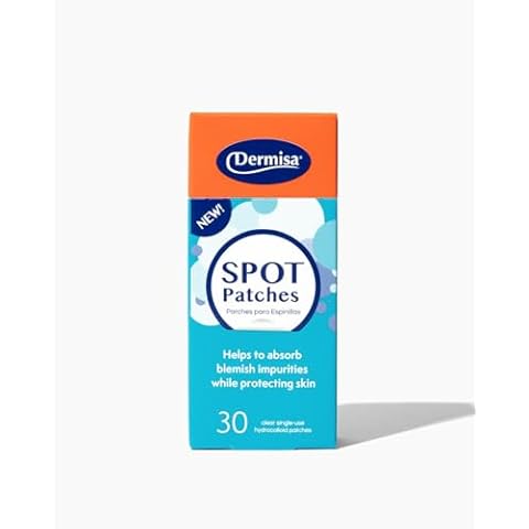 Dermisa Hydrocolloid Spot Patches for Pimples and Breakouts | Fast-Acting Acne Treatment | Invisible & Breathable | Fragrance Free, Paraben Free, Dye Free – 1 Pack (30 Count) Cover
